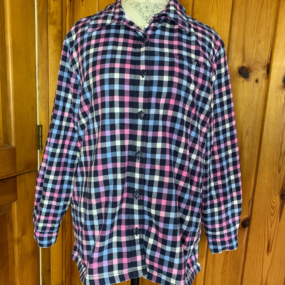 L.L.Bean Fleece Lined Plaid Shirt